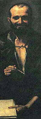 Detail of a painting by Jusepe Ribera (1591 - 1652)